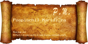 Pospischil Marióra névjegykártya